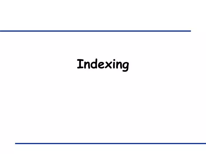 indexing n.
