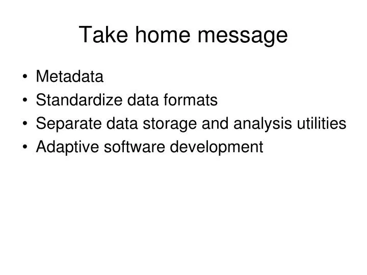 PPT - Take home message PowerPoint Presentation, free download - ID:5771800