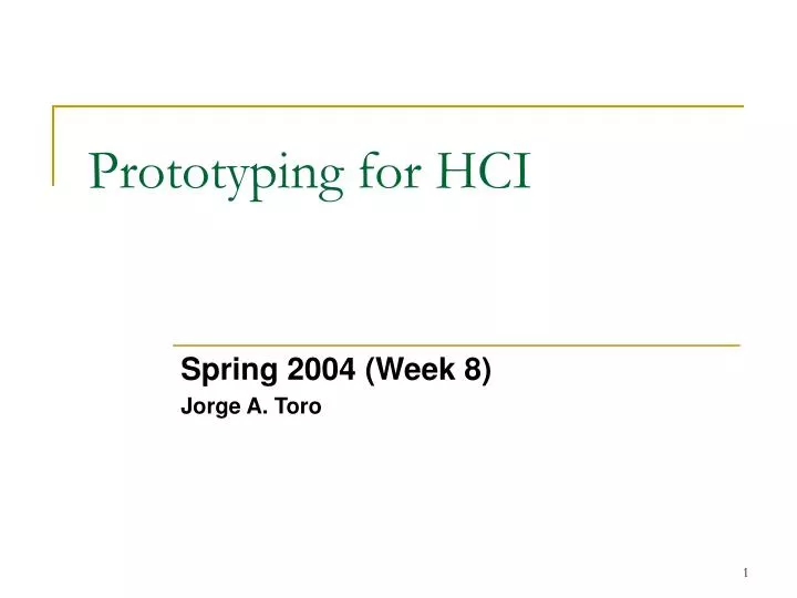 prototyping for hci n.