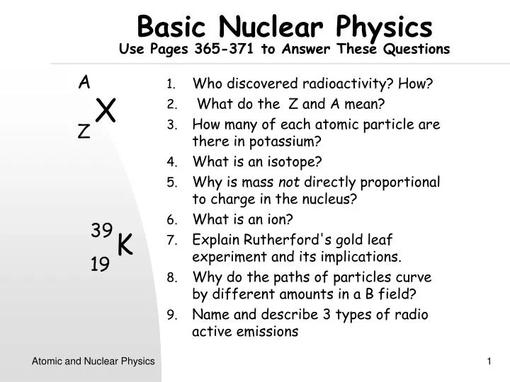 nuclear physics lectures ppt