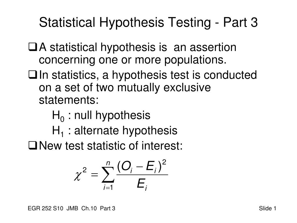 summary statistical hypothesis