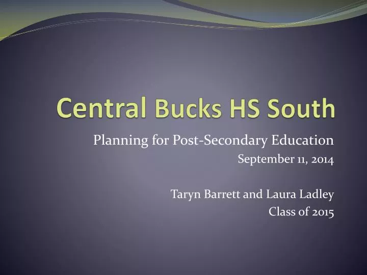 central bucks hs south n.