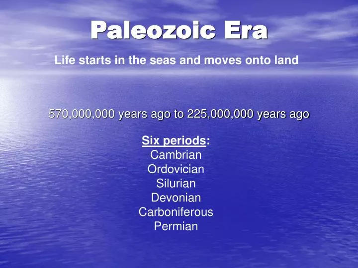 paleozoic era n.
