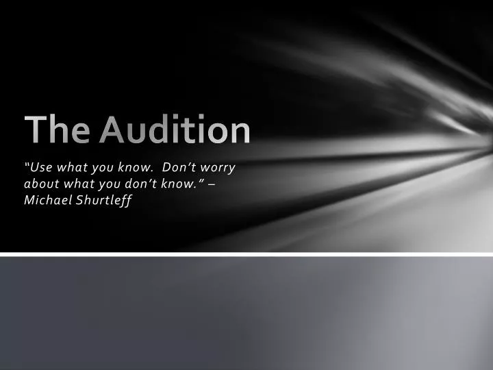 the audition n.