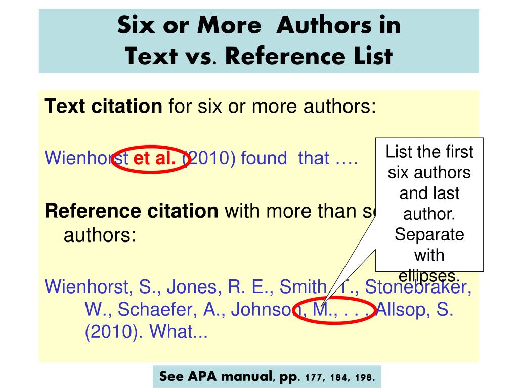 apa intext citation et al