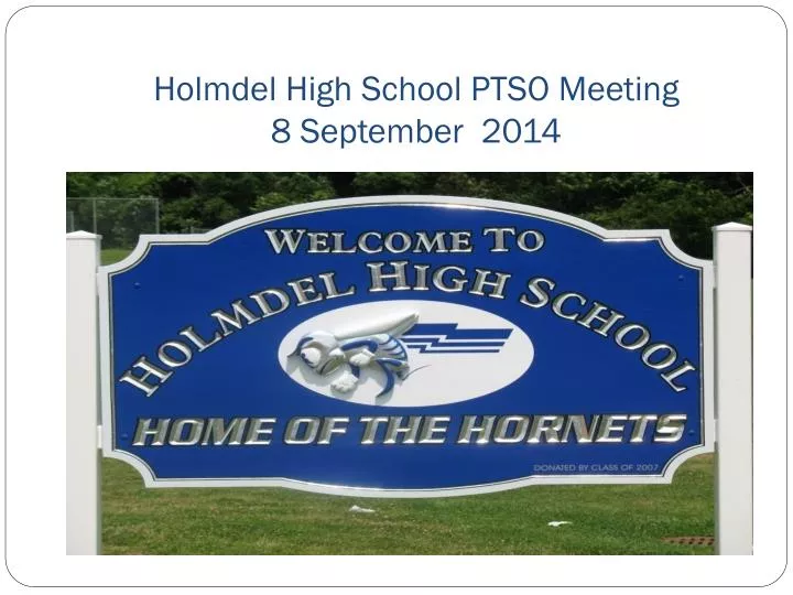 holmdel high school ptso meeting 8 september 2014 n.