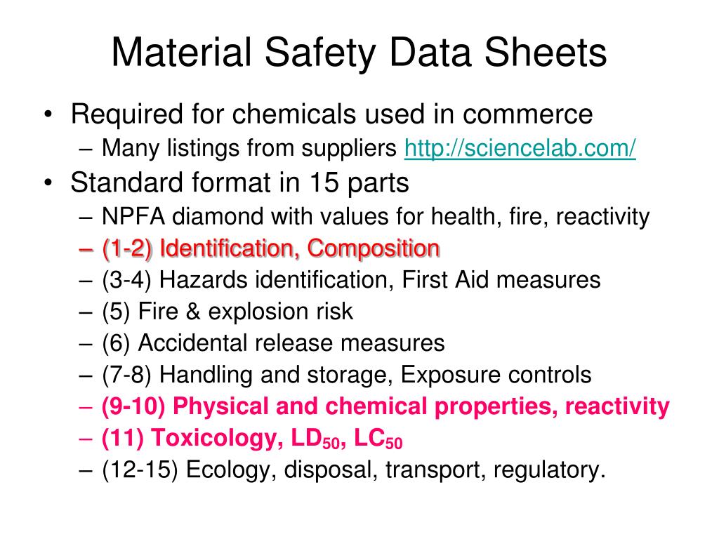 Material Safety Data Sheet Powerpoint Presentation Ppt Osha | My XXX ...
