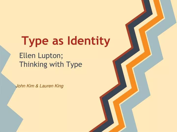 type as identity n.