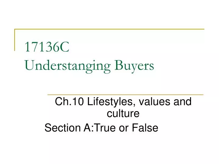 17136c understanging buyers n.