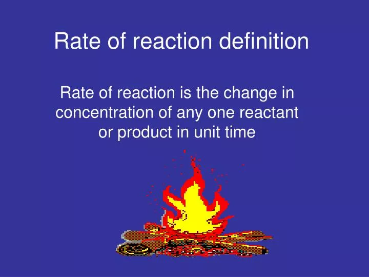 rate of reaction definition n.