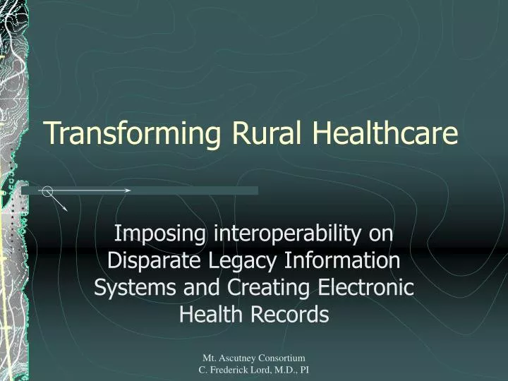 transforming rural healthcare n.
