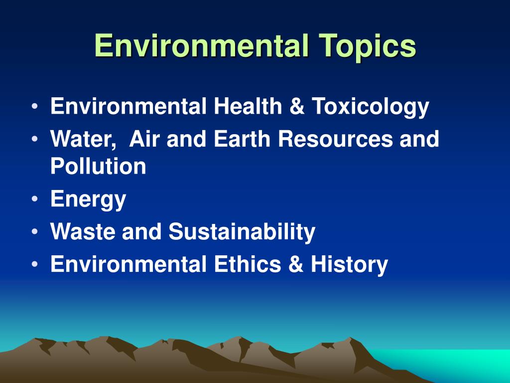 environmental science research topics for college students