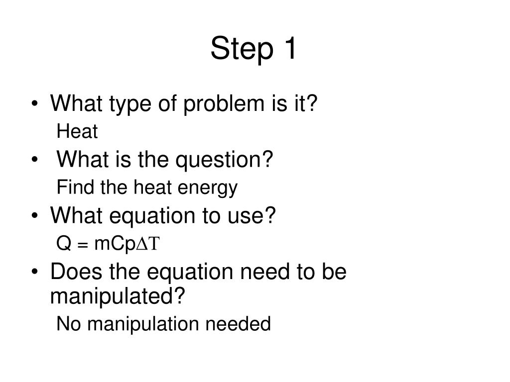 heat problem solving examples