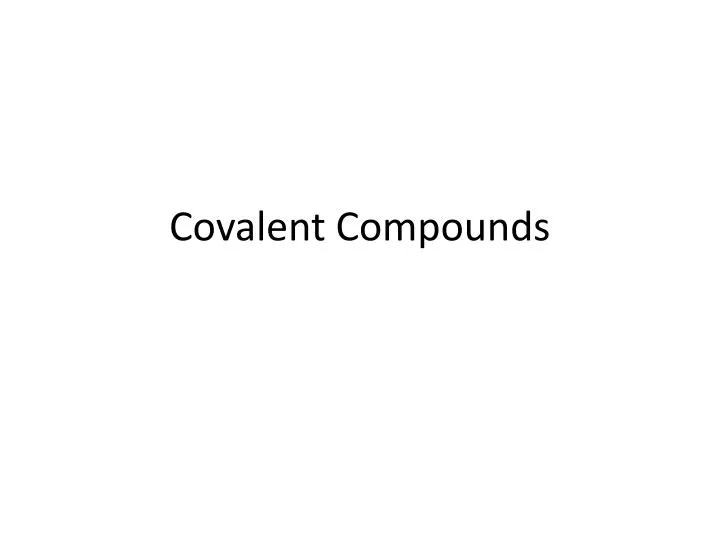 covalent compounds n.