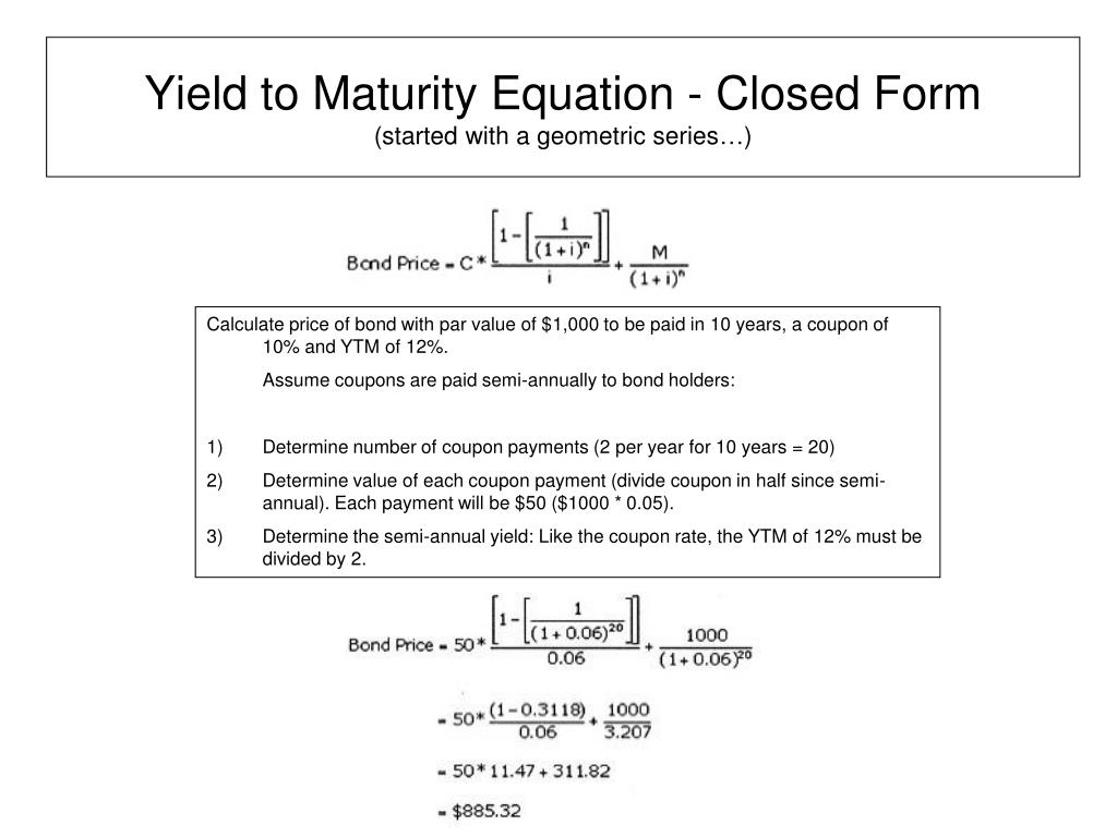 Ytm and coupon rate