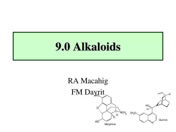 9 0 alkaloids n.