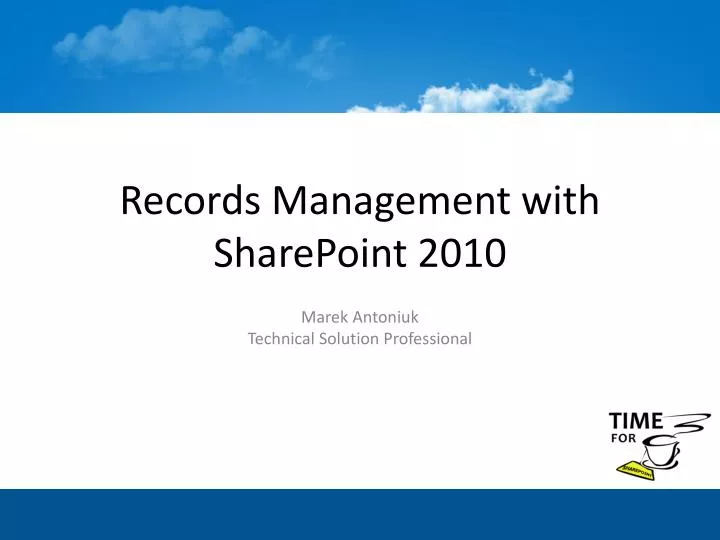 records management with sharepoint 2010 n.