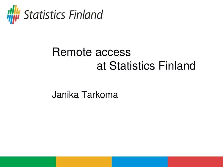 remote access at statistics finland n.