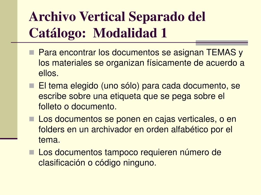 PPT - EL ARCHIVO VERTICAL PowerPoint Presentation - ID:5775612