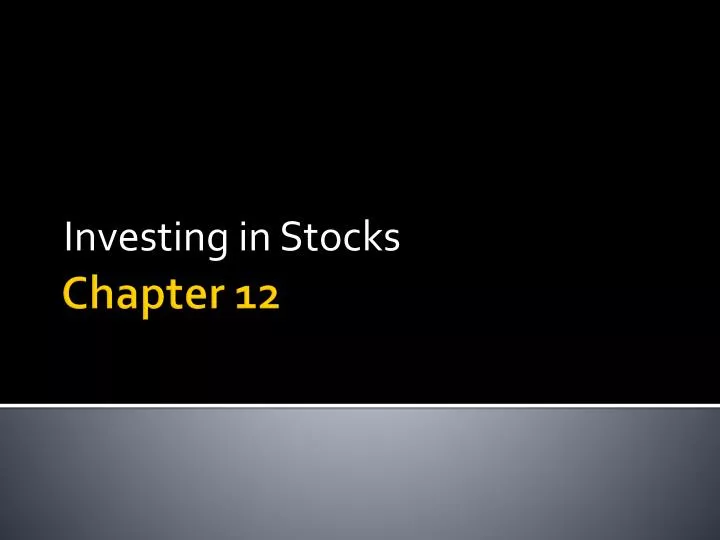 investing in stocks n.