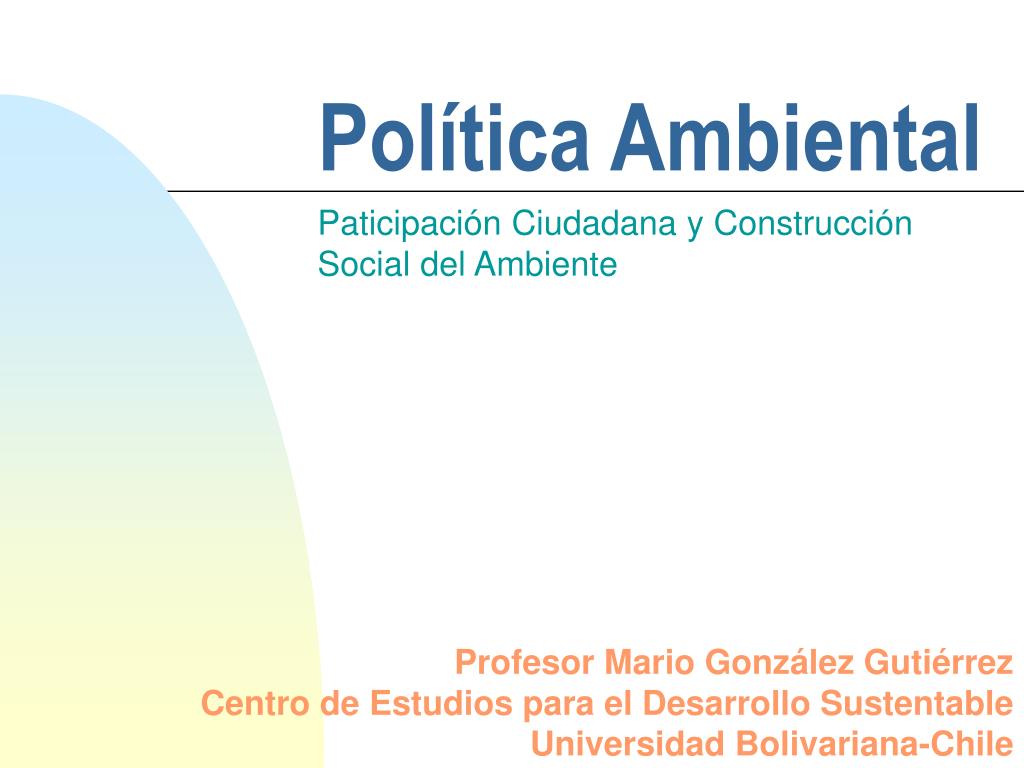 PPT - Política Ambiental PowerPoint Presentation, free download - ID:5776480