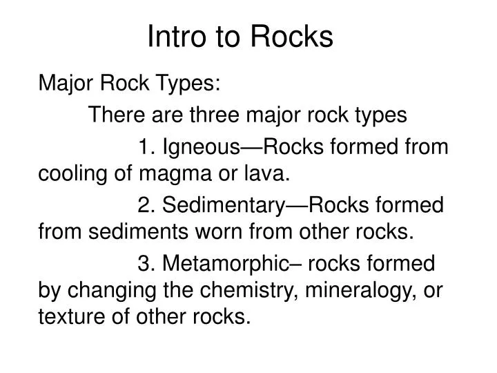 intro to rocks n.