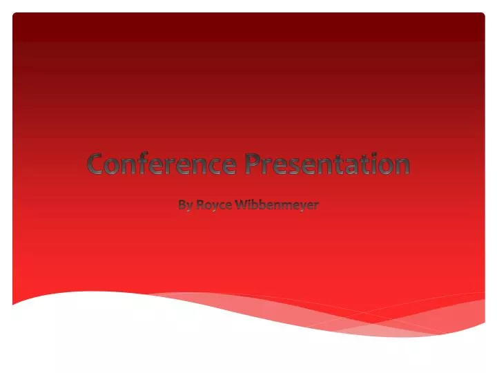 conference presentation n.