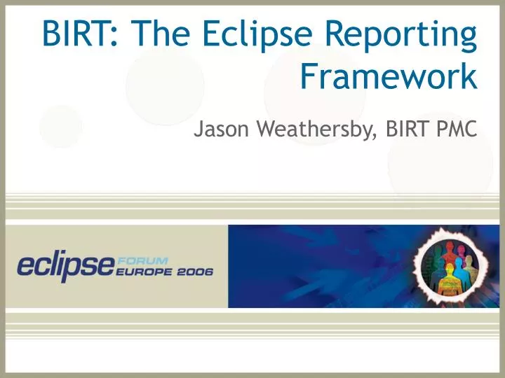 birt the eclipse reporting framework n.