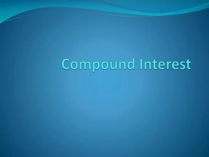 compound interest n.