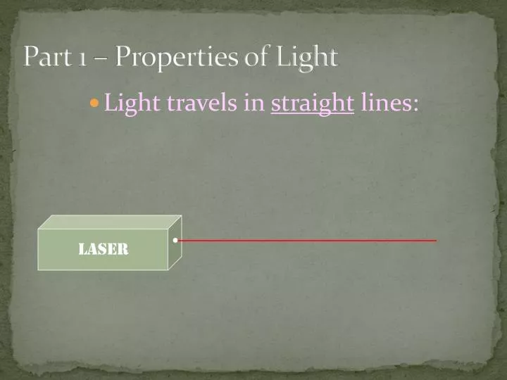 part 1 properties of light n.