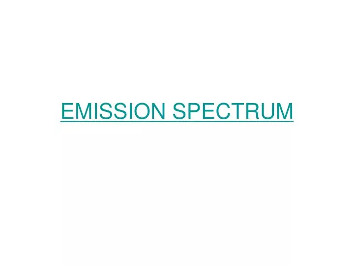 emission spectrum n.