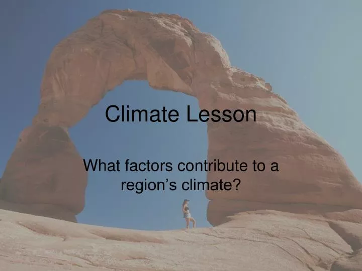 climate lesson n.