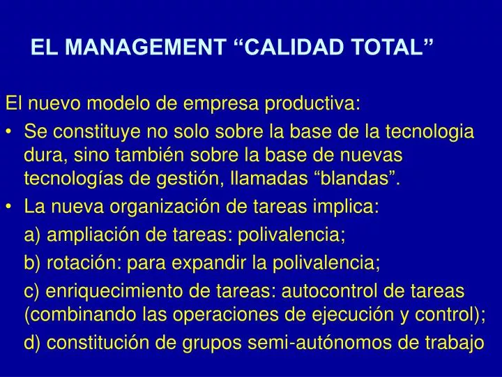 el management calidad total n.