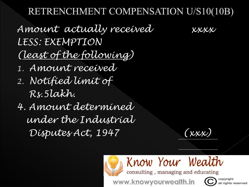 what is retrenchment compensation