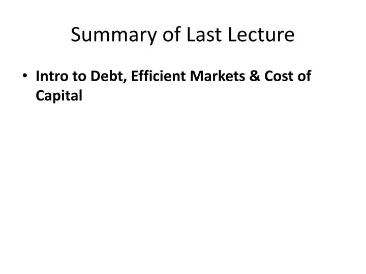 introduction to debt capital market introduction to debt capital market