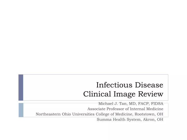 infectious disease clinical image review n.