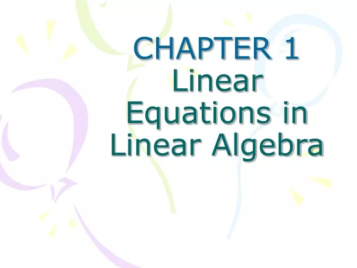 chapter 1 linear equations in linear algebra n.