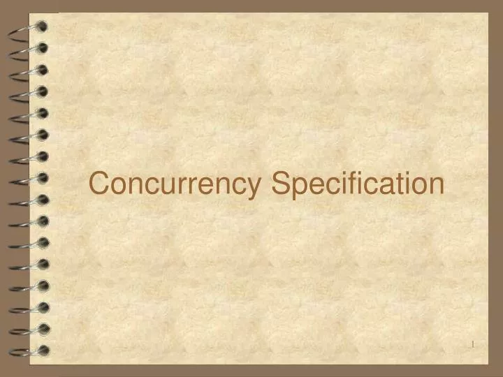 concurrency specification n.