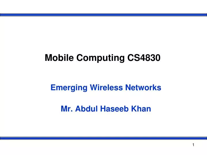 mobile computing cs4830 n.