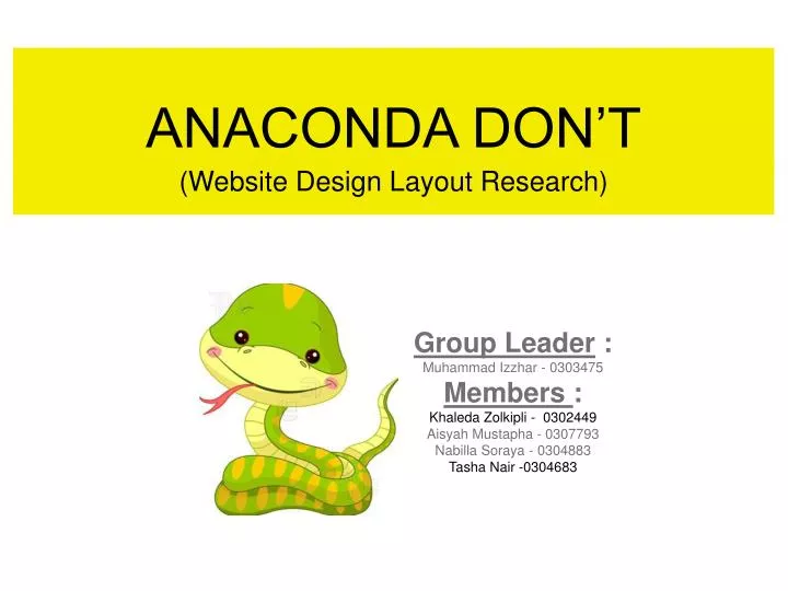 anaconda don t n.