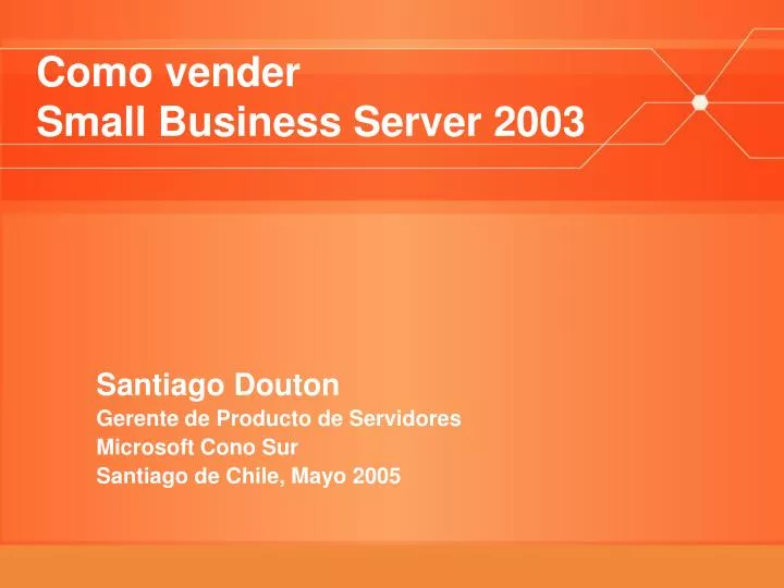como vender small business server 2003 n.