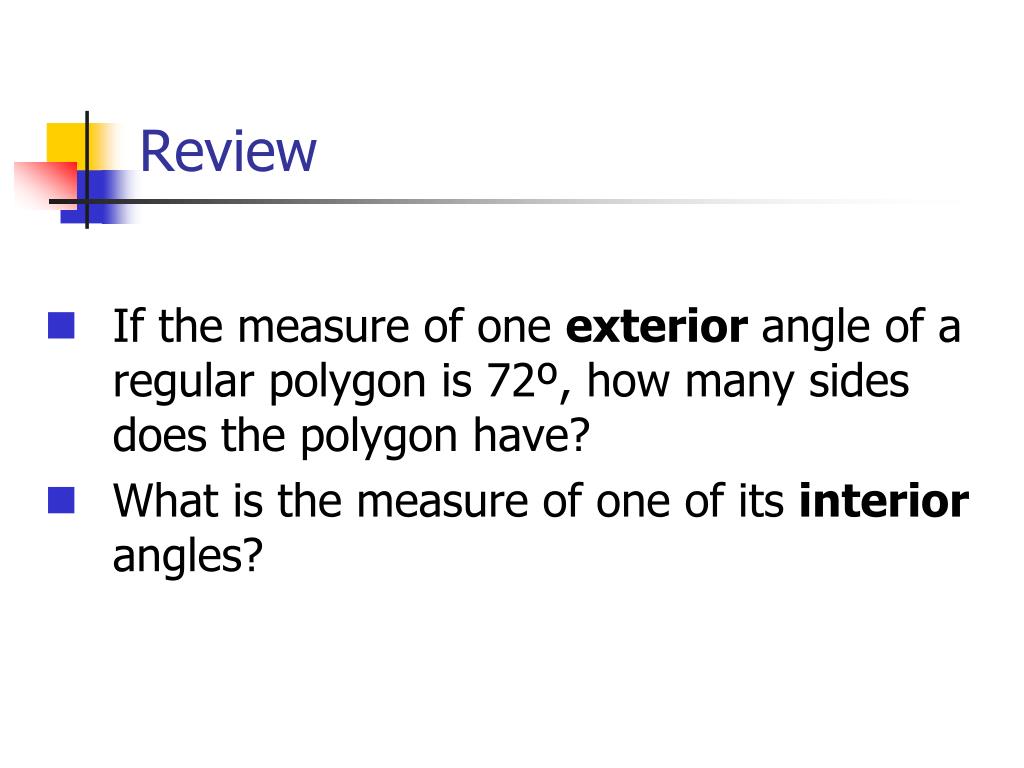 Ppt Warm Up Draw Each Regular Polygon And Find An