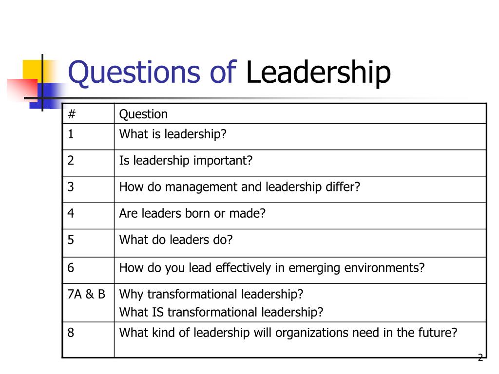 research questions for leadership styles