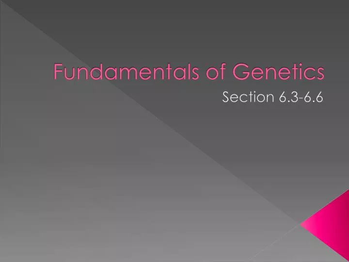 fundamentals of genetics n.