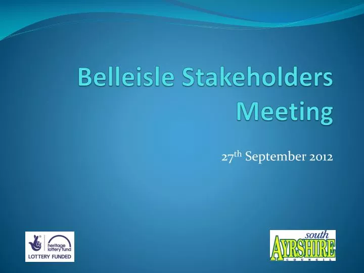 belleisle stakeholders meeting n.