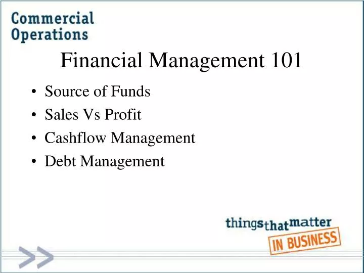 financial management 101 n.