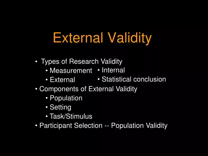 external validity n.
