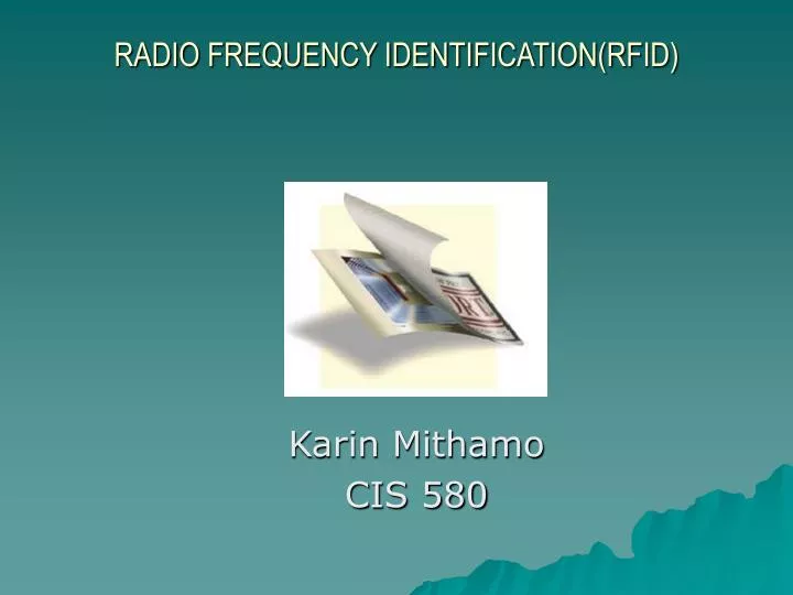 radio frequency identification rfid n.