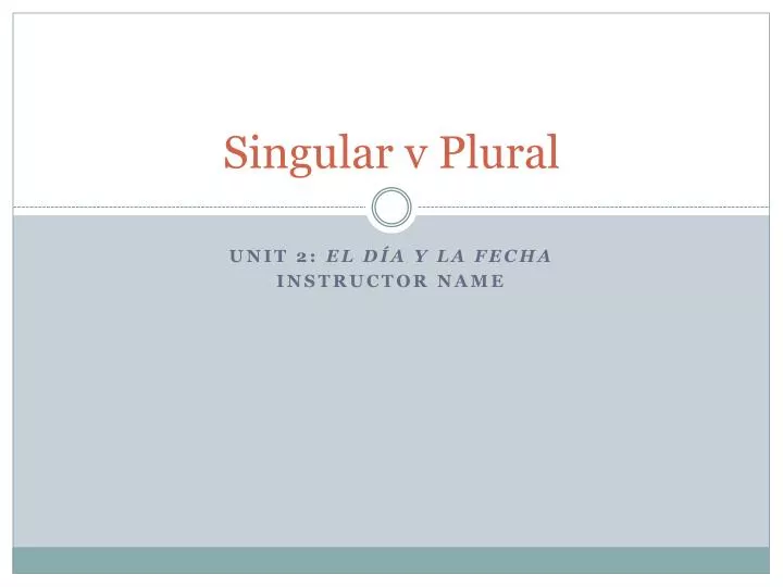 singular v plural n.