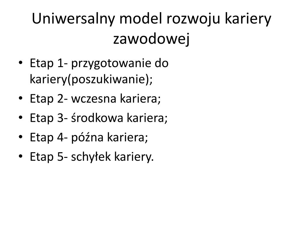 PPT - KARIERA ZAWODOWA PowerPoint Presentation, free download - ID:5780810